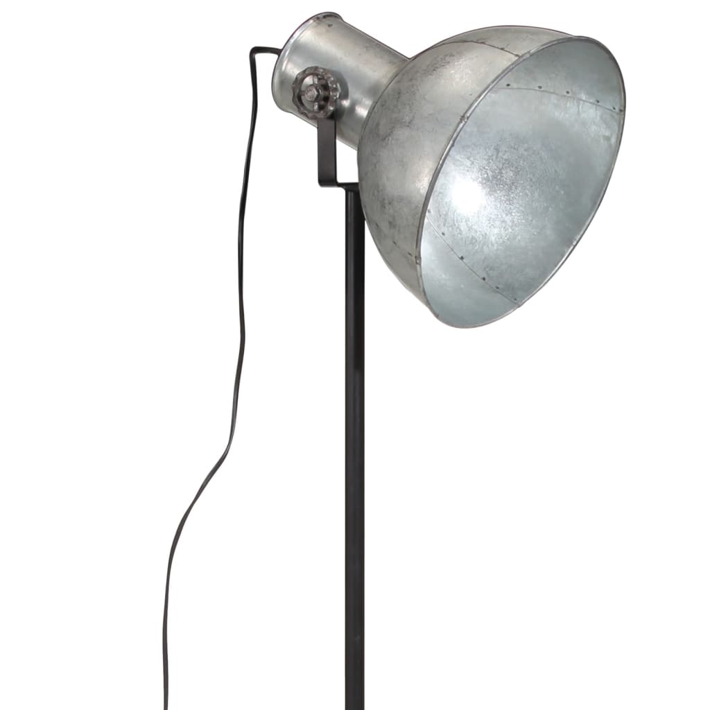 vidaXL Vloerlamp 25 W E27 61x61x90/150 cm vintage zilverkleurig