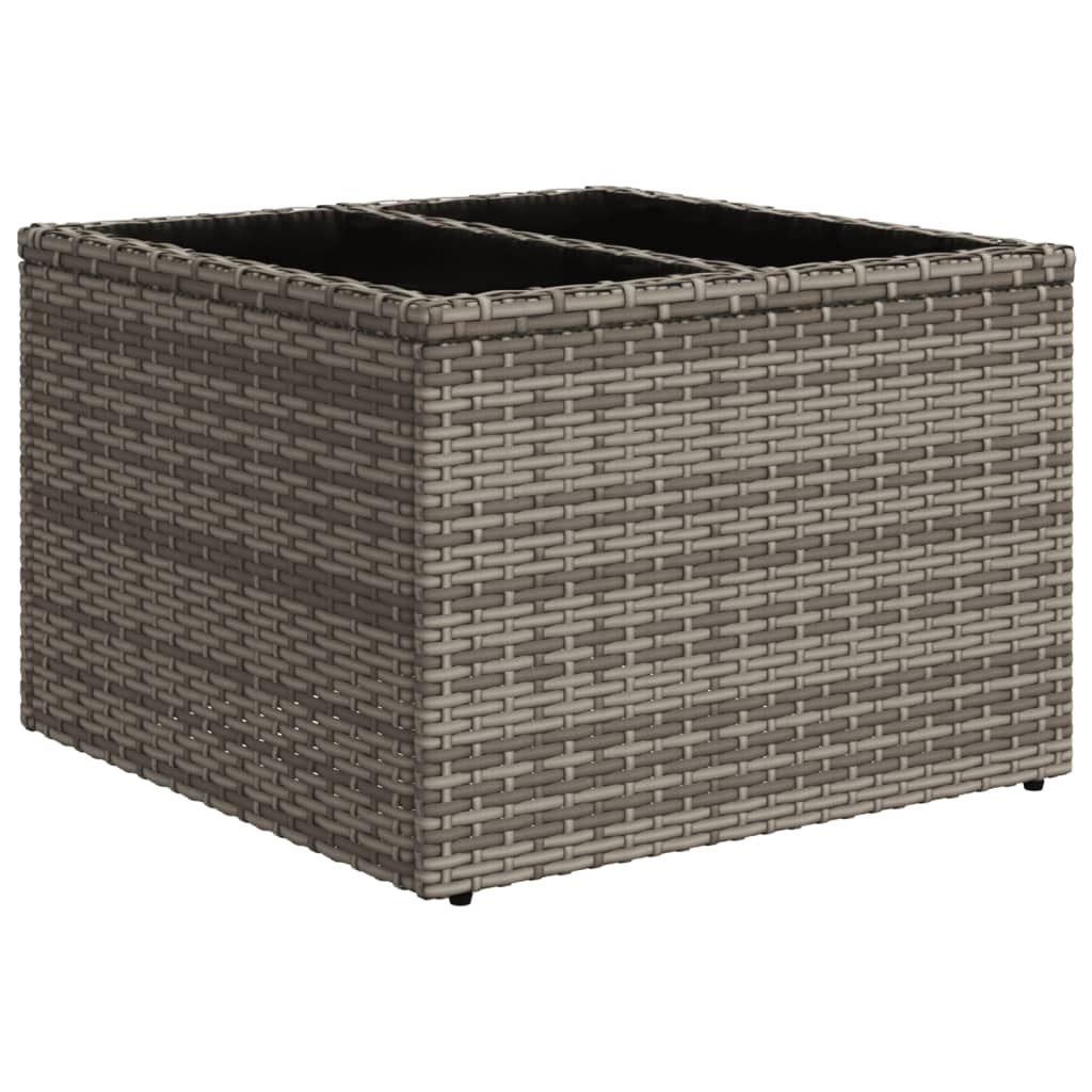 vidaXL 11-delige Loungeset met kussens poly rattan grijs