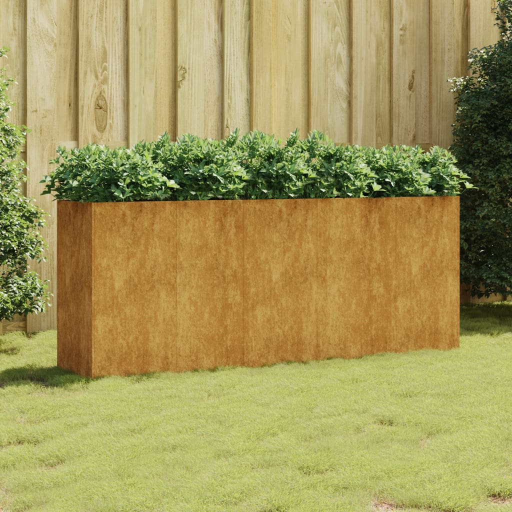 vidaXL Plantenbak verhoogd 200x40x80 cm cortenstaal