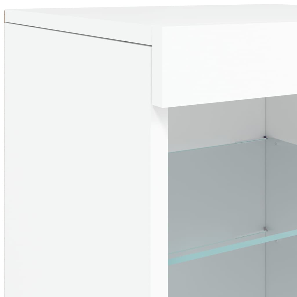 vidaXL Dressoir met LED-verlichting 162x37x67 cm wit