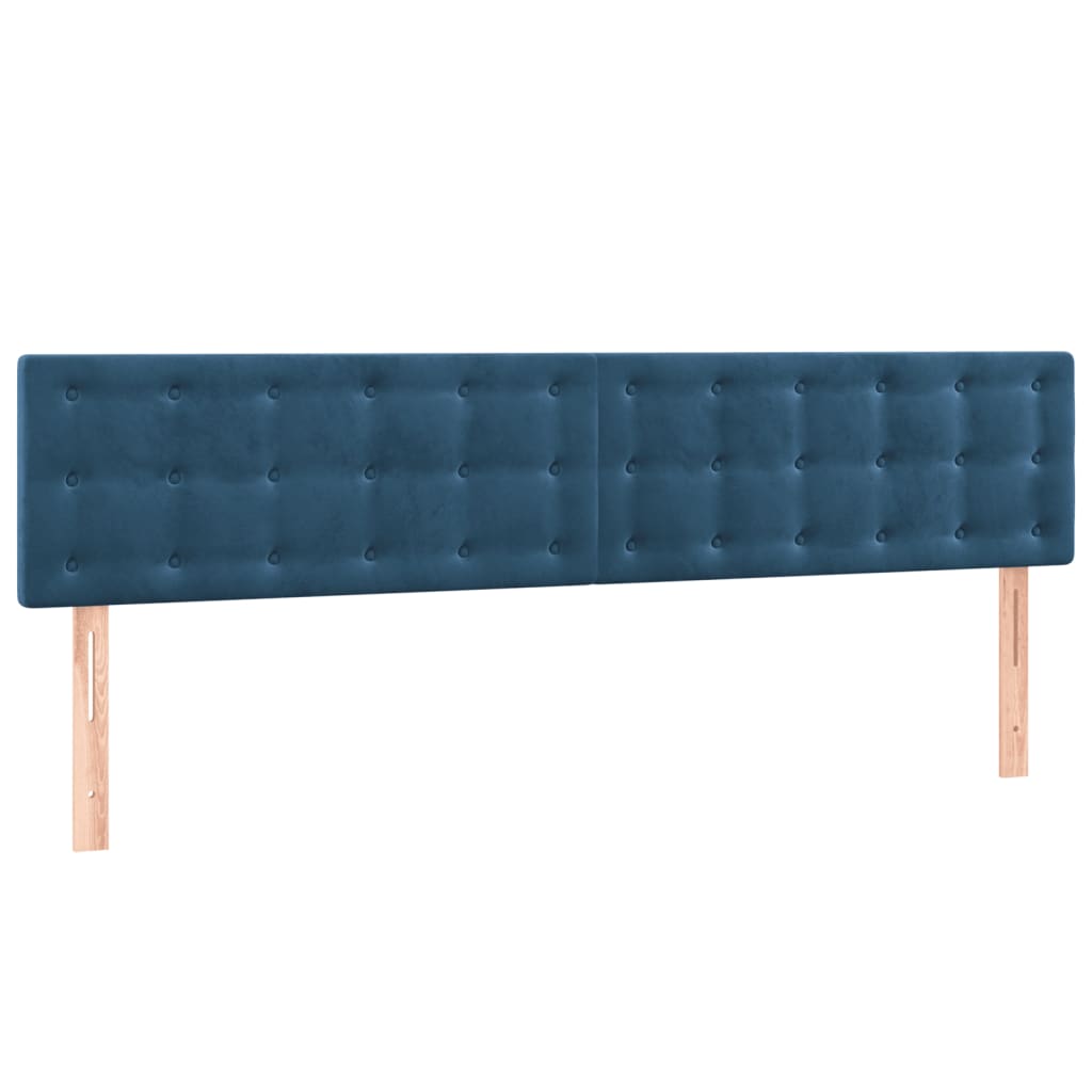 vidaXL Bedframe met hoofdbord fluweel donkerblauw 120x190 cm