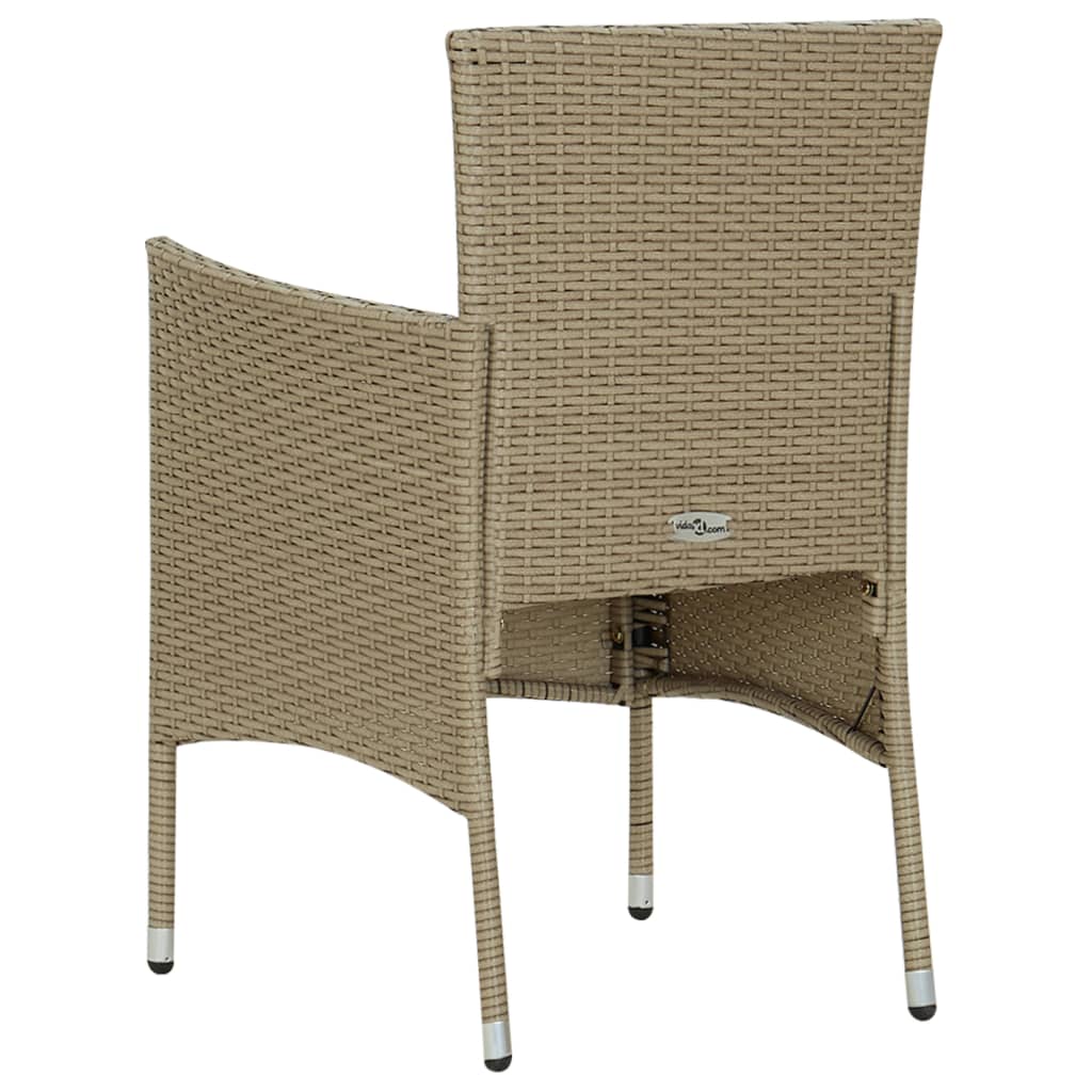 vidaXL 3-delige Tuinset beige