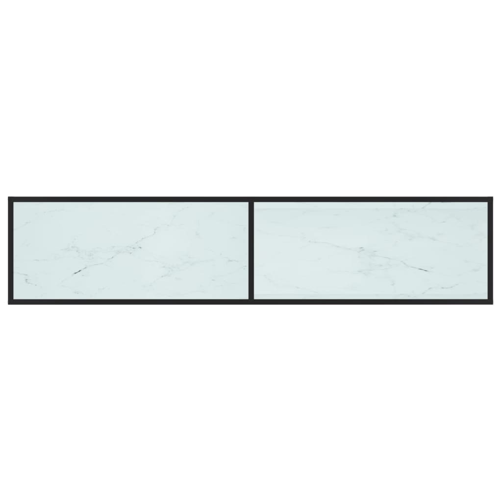 vidaXL Tv-meubel 180x40x40,5 cm gehard glas witmarmerkleurig