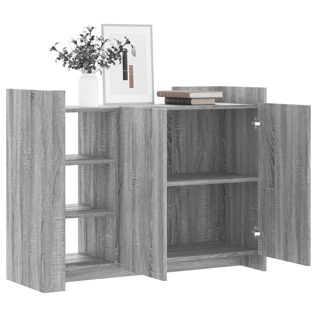 vidaXL Dressoir 100x35x75 cm bewerkt hout grijs sonoma