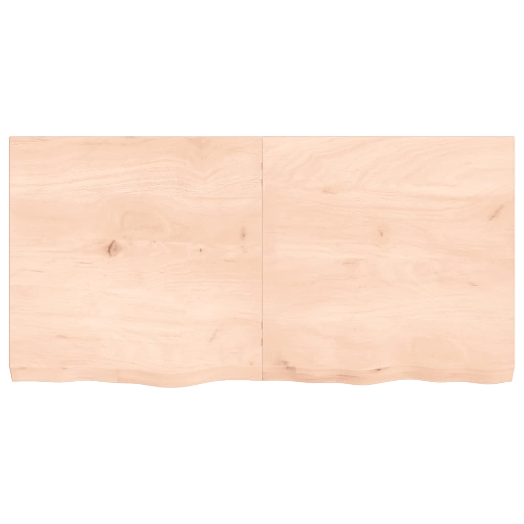 vidaXL Tafelblad 120x60x(2-6) cm onbehandeld massief eikenhout