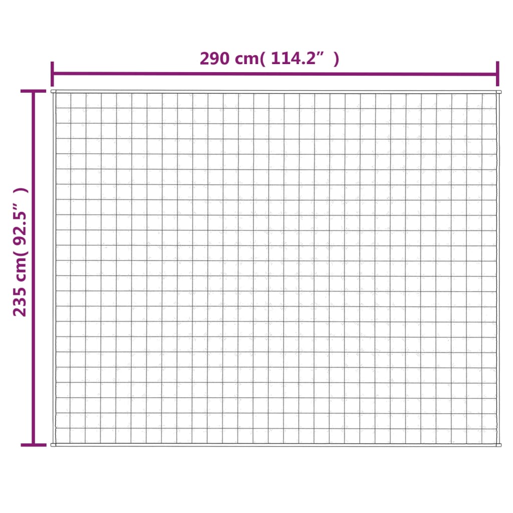 vidaXL Verzwaringsdeken 235x290 cm 15 kg stof lichtcrèmekleurig