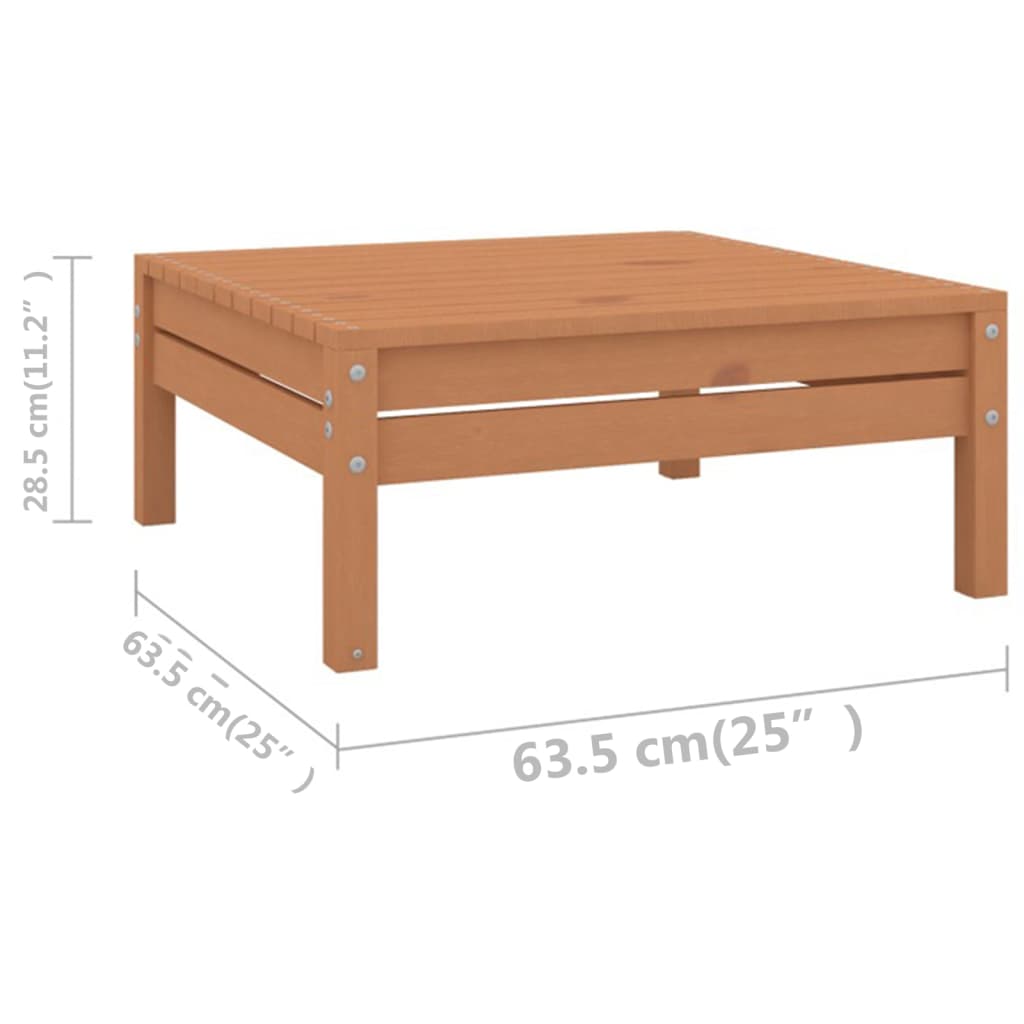 vidaXL 9-delige Loungeset massief grenenhout honingbruin