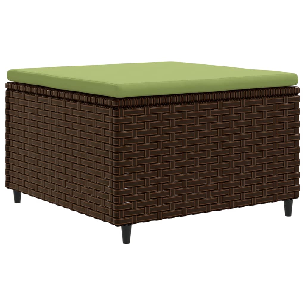 vidaXL 7-delige Loungeset met kussens poly rattan bruin