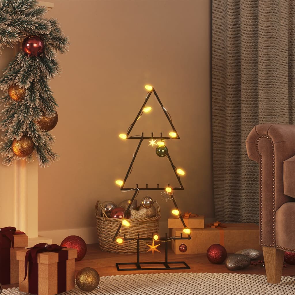 vidaXL Kerstdecoratie kerstboom 60 cm metaal zwart