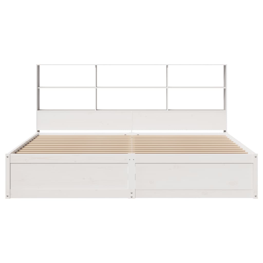 vidaXL Bedframe zonder matras massief grenenhout wit 180x200 cm