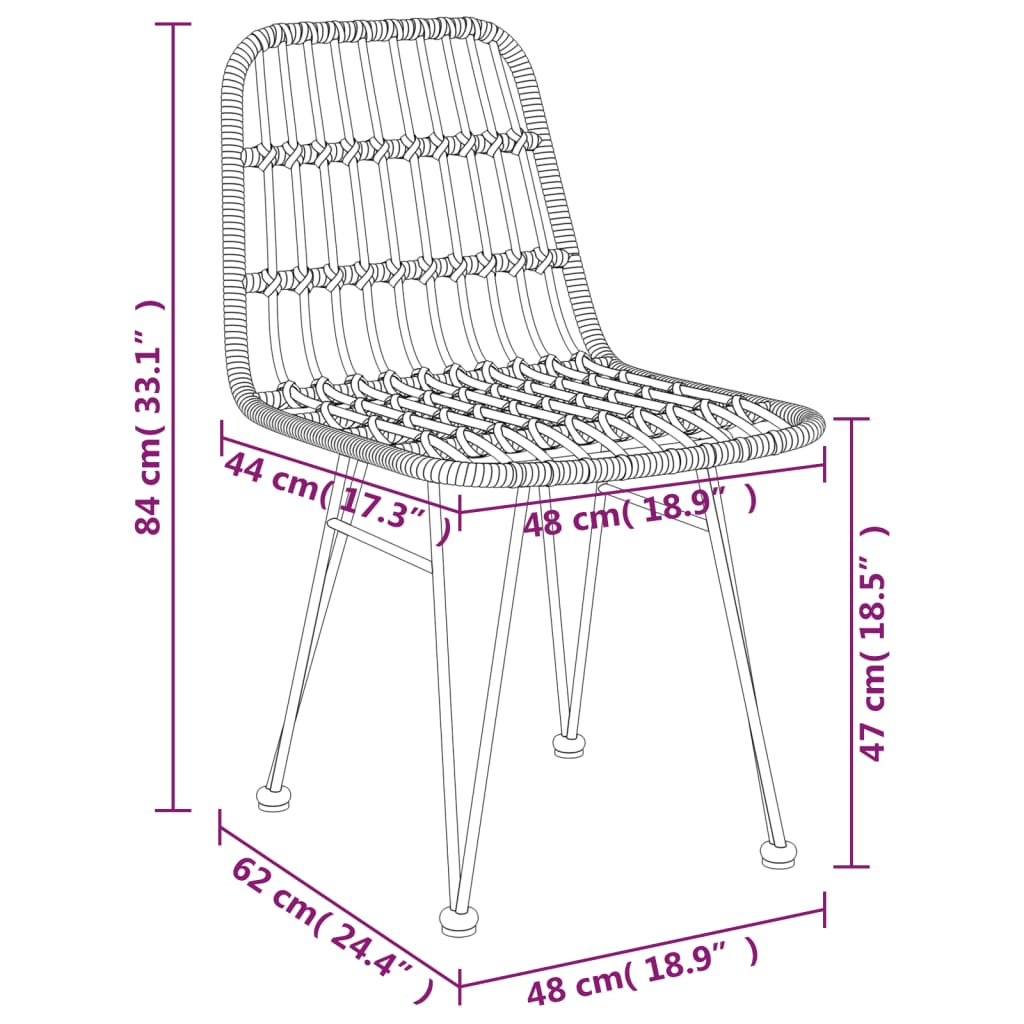 vidaXL 5-delige Tuinset poly rattan