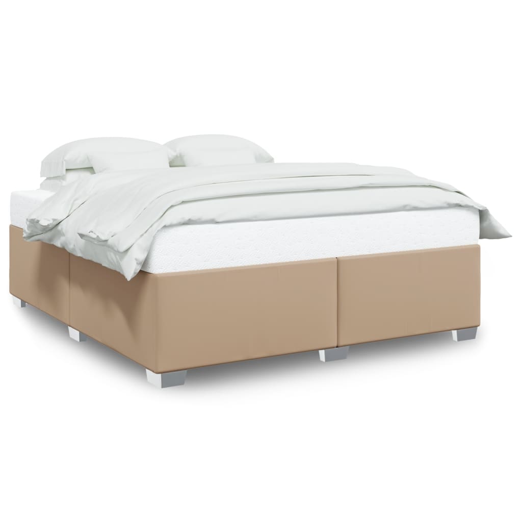 vidaXL Bedframe kunstleer cappuccinokleurig 180x200 cm