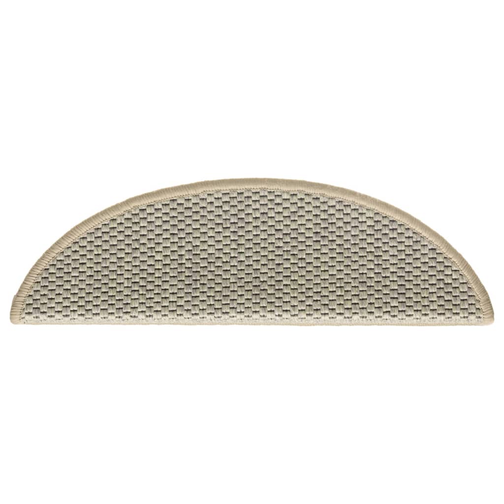 vidaXL Trapmatten zelfklevend 15 st sisal-look 56x17x3 cm lichtgroen