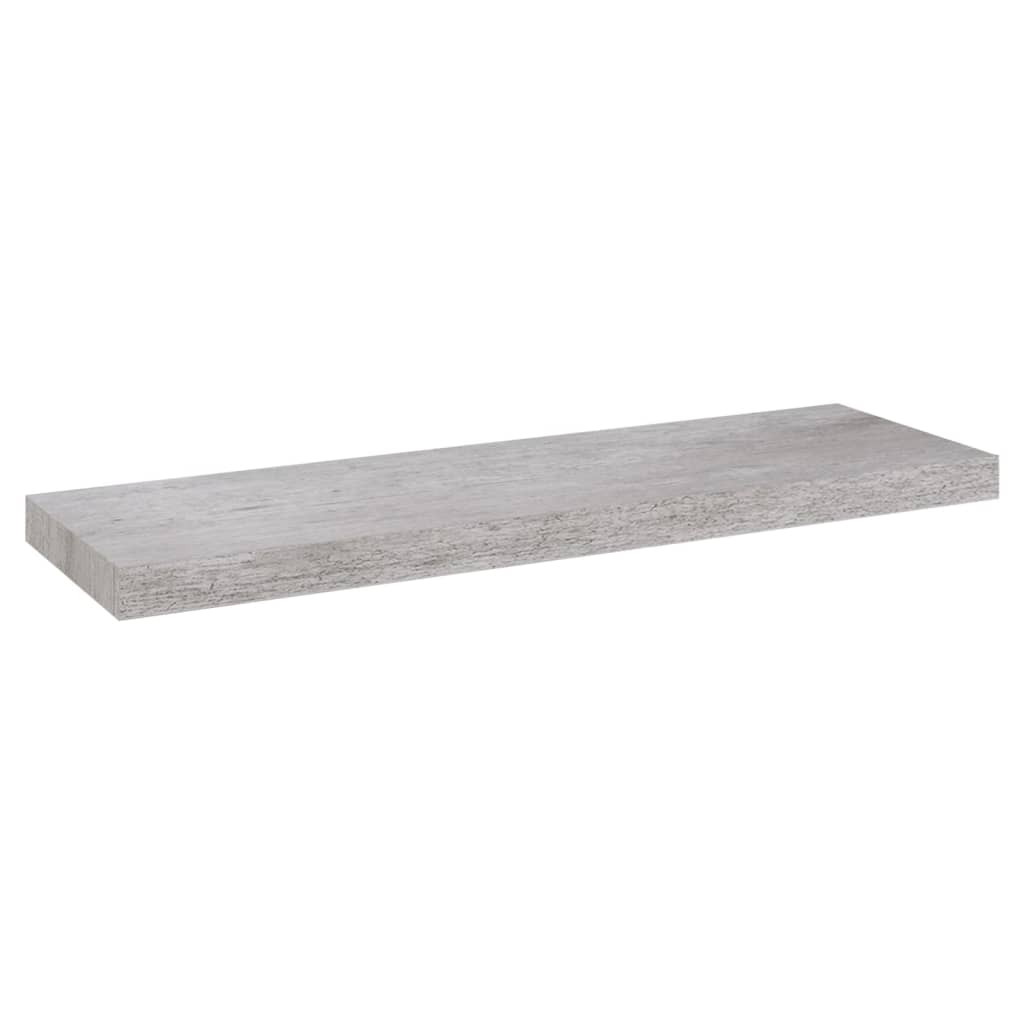 vidaXL Wandschappen zwevend 2 st 80x23,5x3,8 cm MDF betongrijs