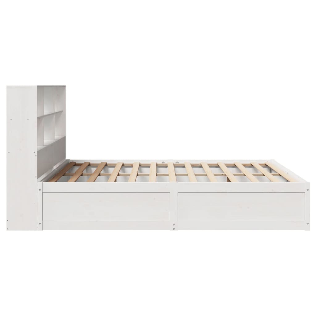 vidaXL Bedframe zonder matras massief grenenhout wit 180x200 cm