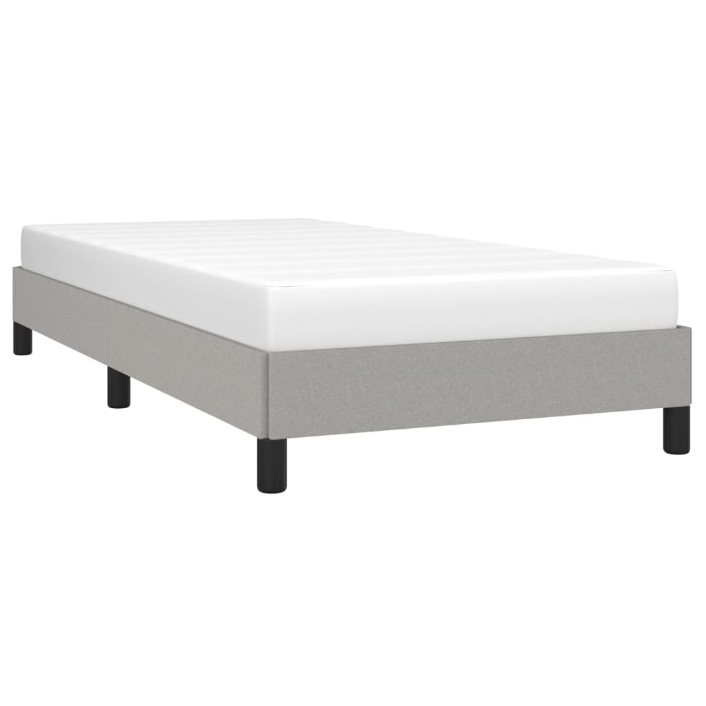 vidaXL Bedframe stof lichtgrijs 100x200 cm