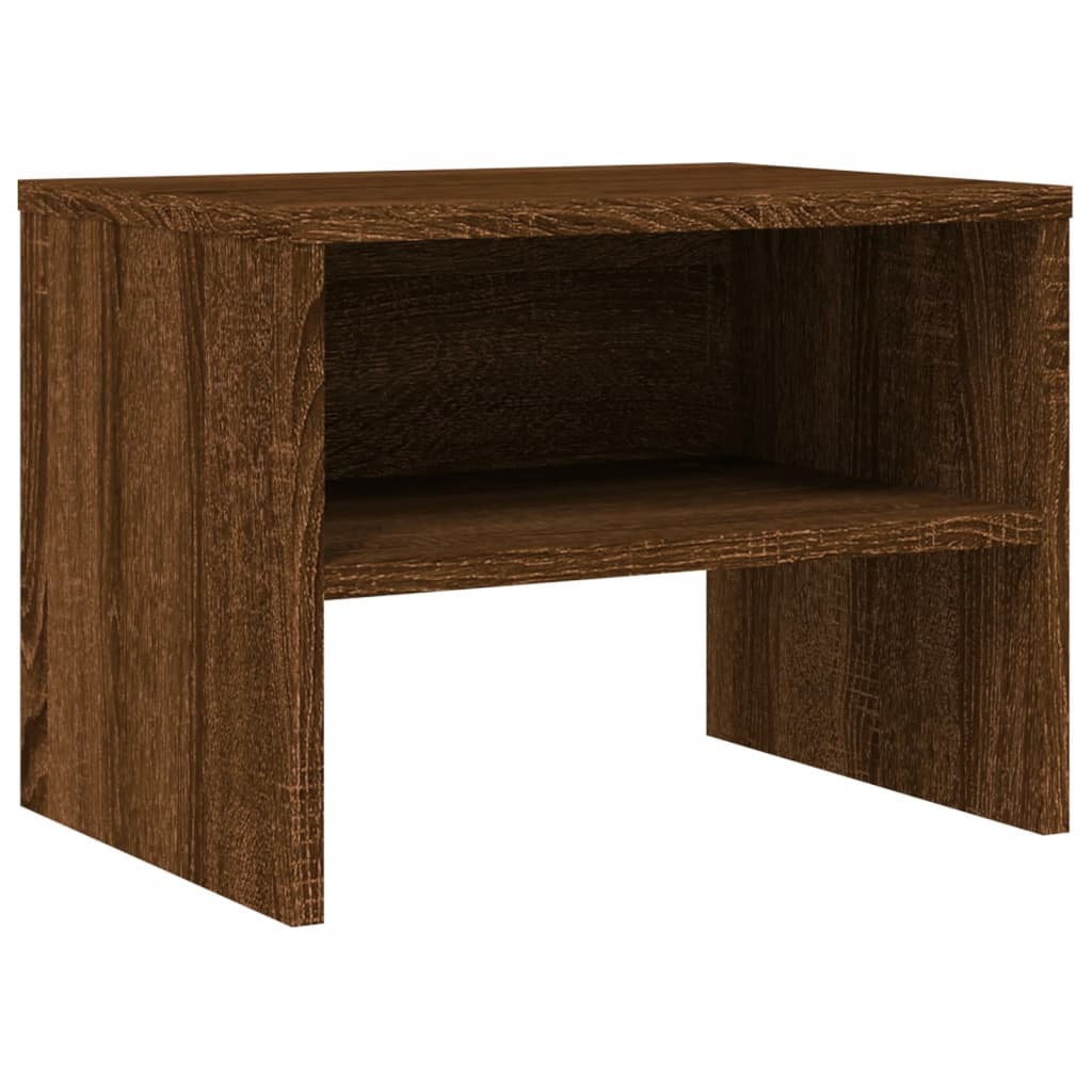 vidaXL Nachtkastjes 2 st 40x30x30 cm bewerkt hout bruin eikenkleur