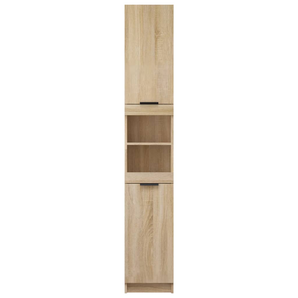 vidaXL Badkamerkast 32x34x188,5 cm bewerkt hout sonoma eikenkleurig