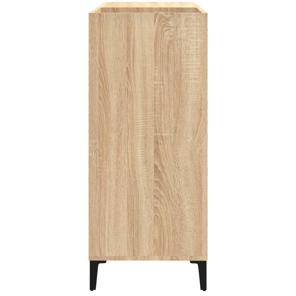 vidaXL Platenkast 84,5x38x89 cm bewerkt hout sonoma eikenkleurig