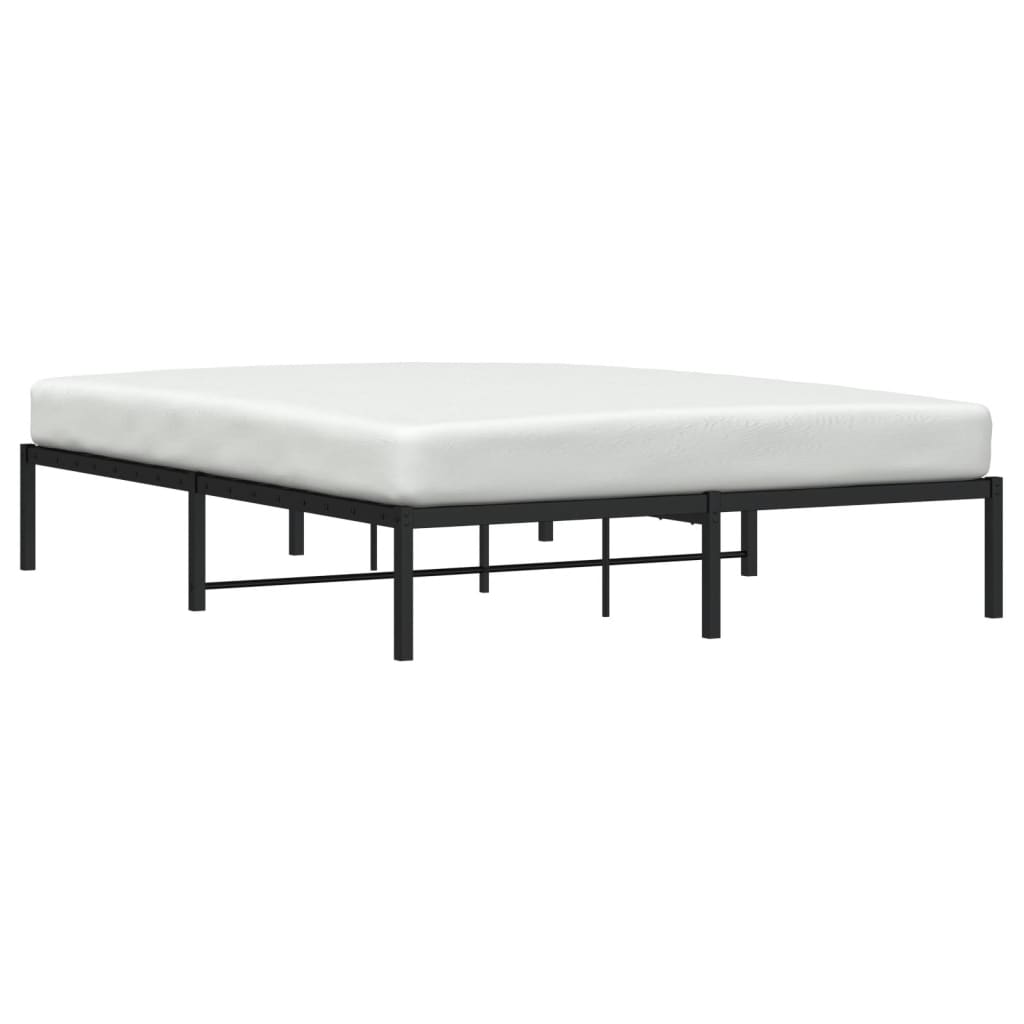 vidaXL Bedframe metaal zwart 150x200 cm