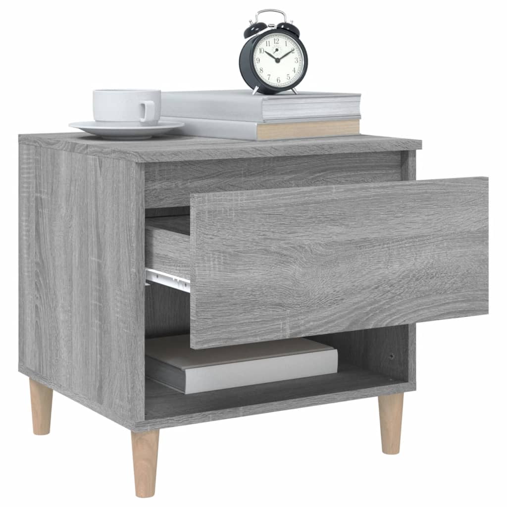 vidaXL Nachtkastjes 2 st 50x46x50 cm bewerkt hout grijs sonoma eiken