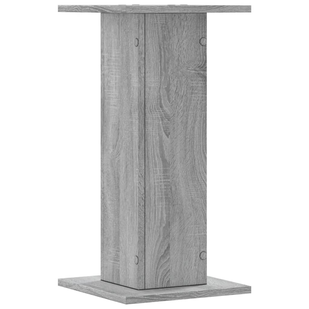 vidaXL Speakerstandaards 2 st 30x30x60 cm bewerkt hout grijs sonoma