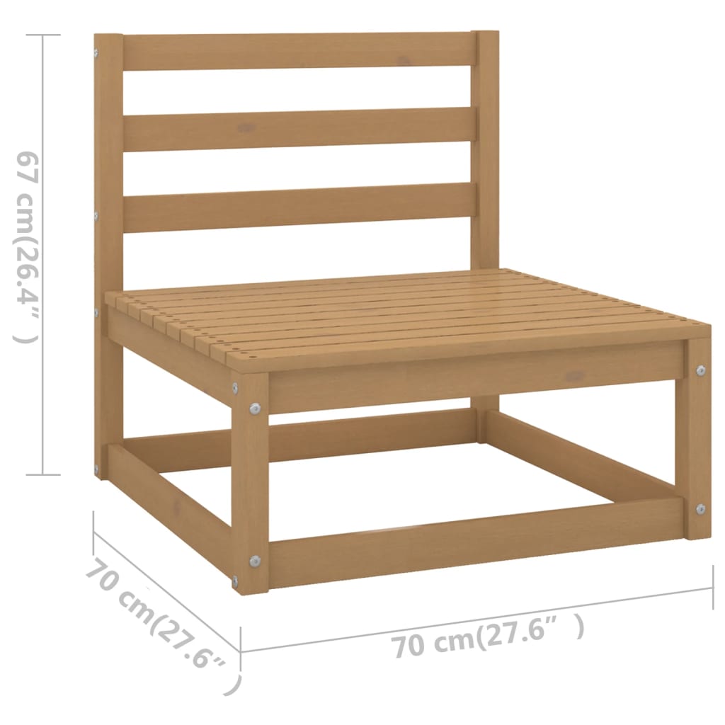 vidaXL 11-delige Loungeset massief grenenhout