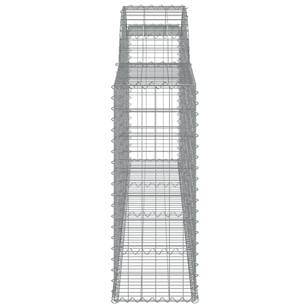 vidaXL Schanskorven 9 st gewelfd 300x30x80/100 cm gegalvaniseerd ijzer