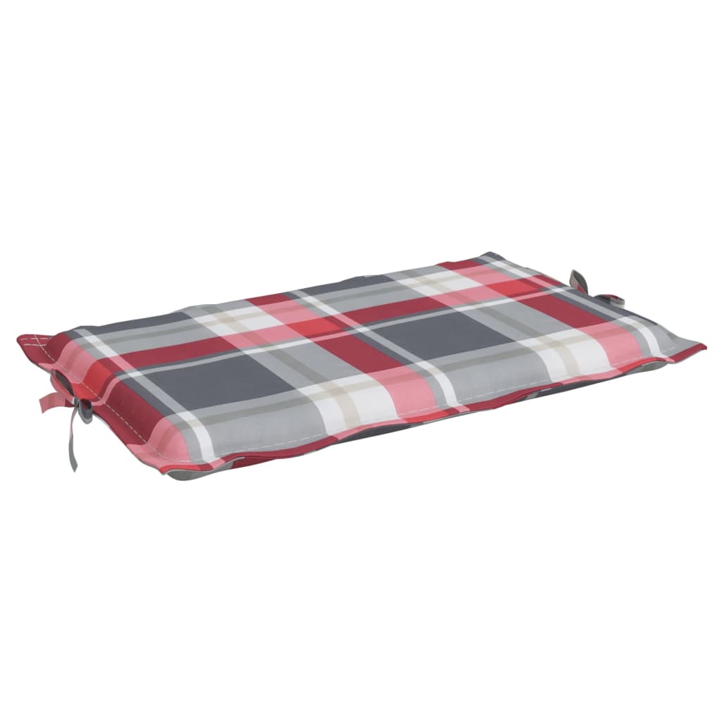 vidaXL Ligbedkussen 186x58x3 cm oxford stof ruitpatroon rood