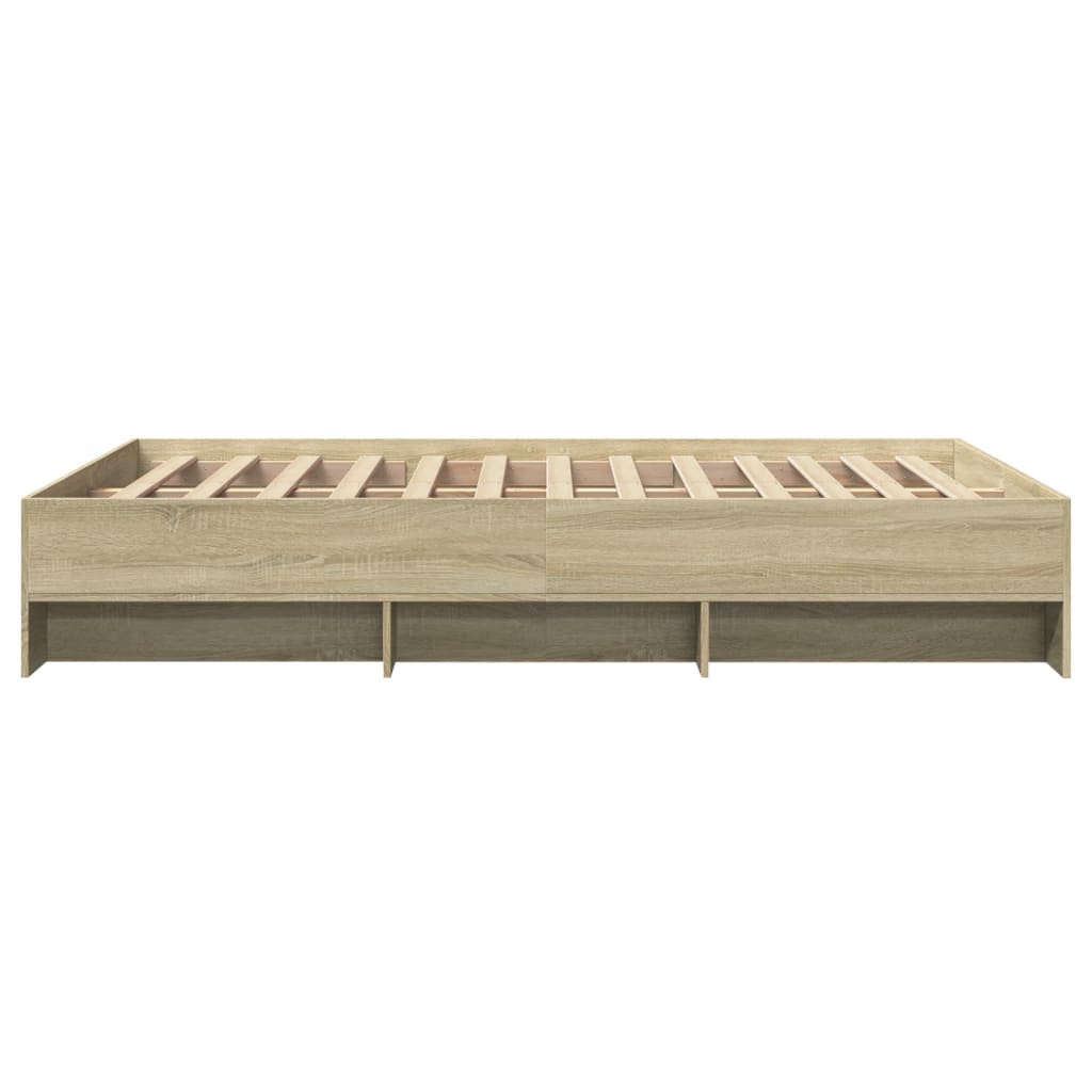 vidaXL Bedframe zonder matras hout sonoma eikenkleurig 140x200 cm