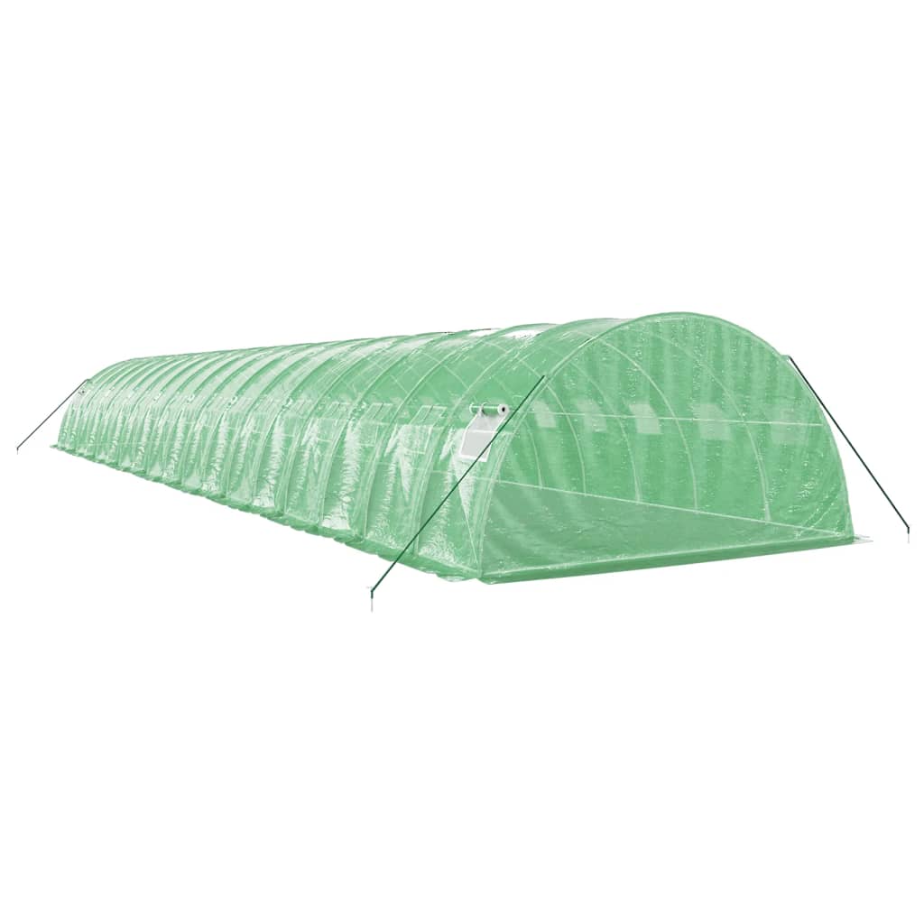 vidaXL Tuinkas met stalen frame 72 m² 18x4x2 m groen