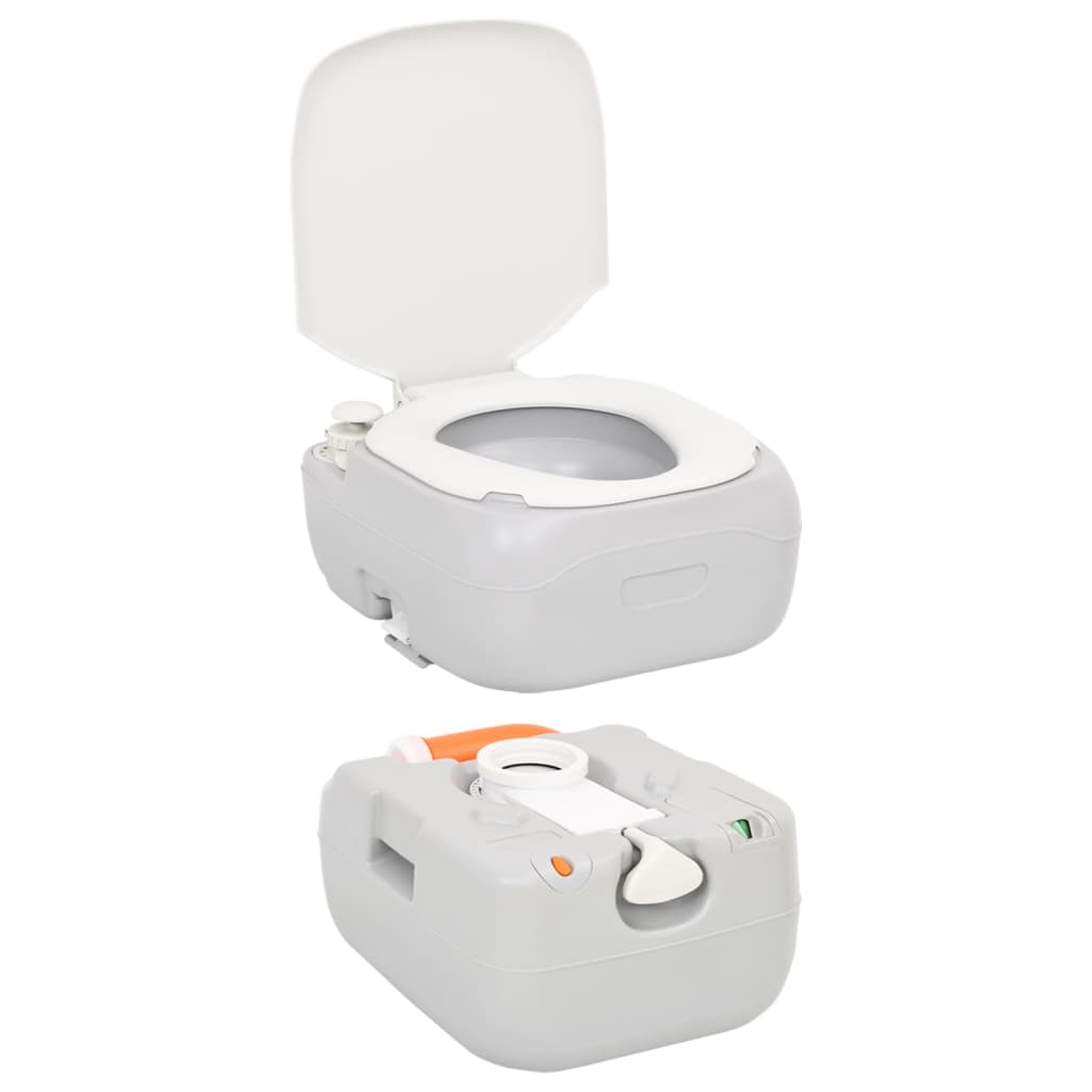 vidaXL Campingtoilet en wasbak draagbaar