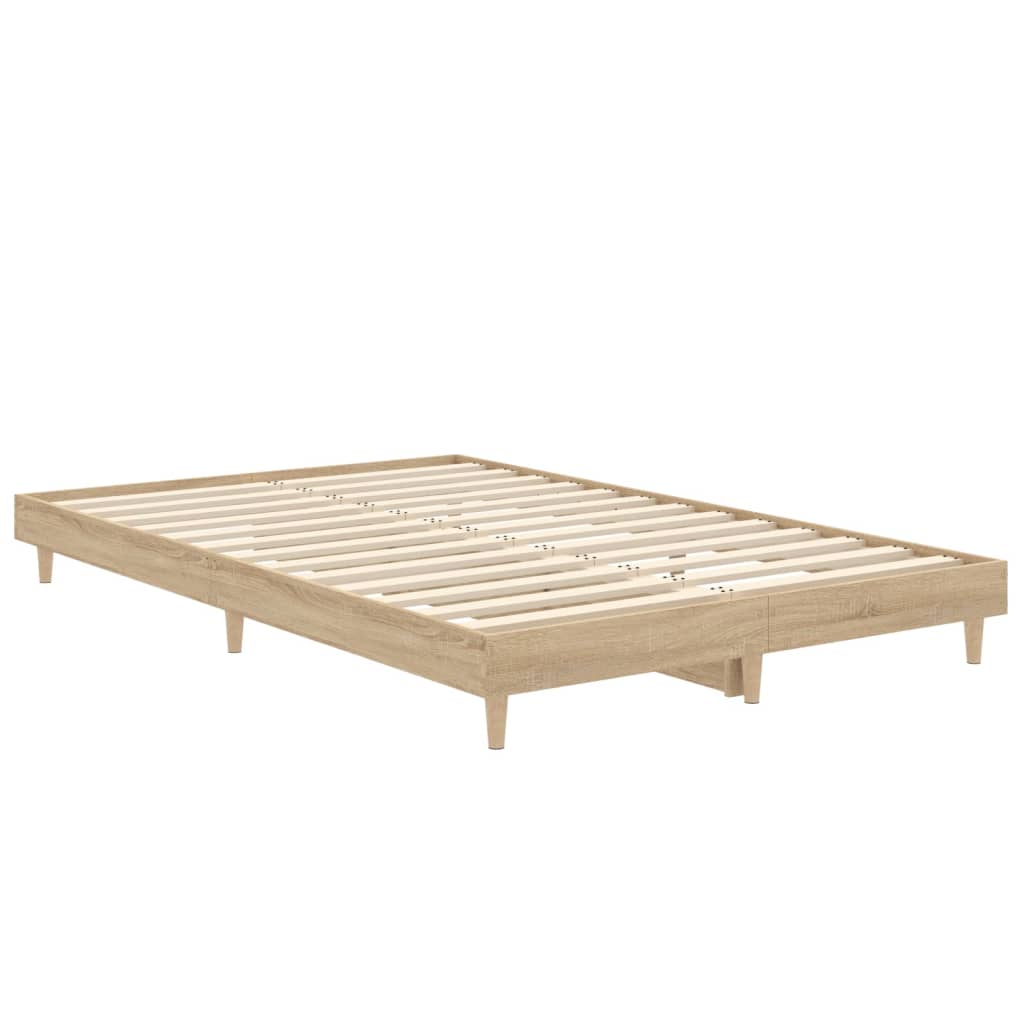 vidaXL Bedframe zonder matras hout sonoma eikenkleurig 120x190 cm