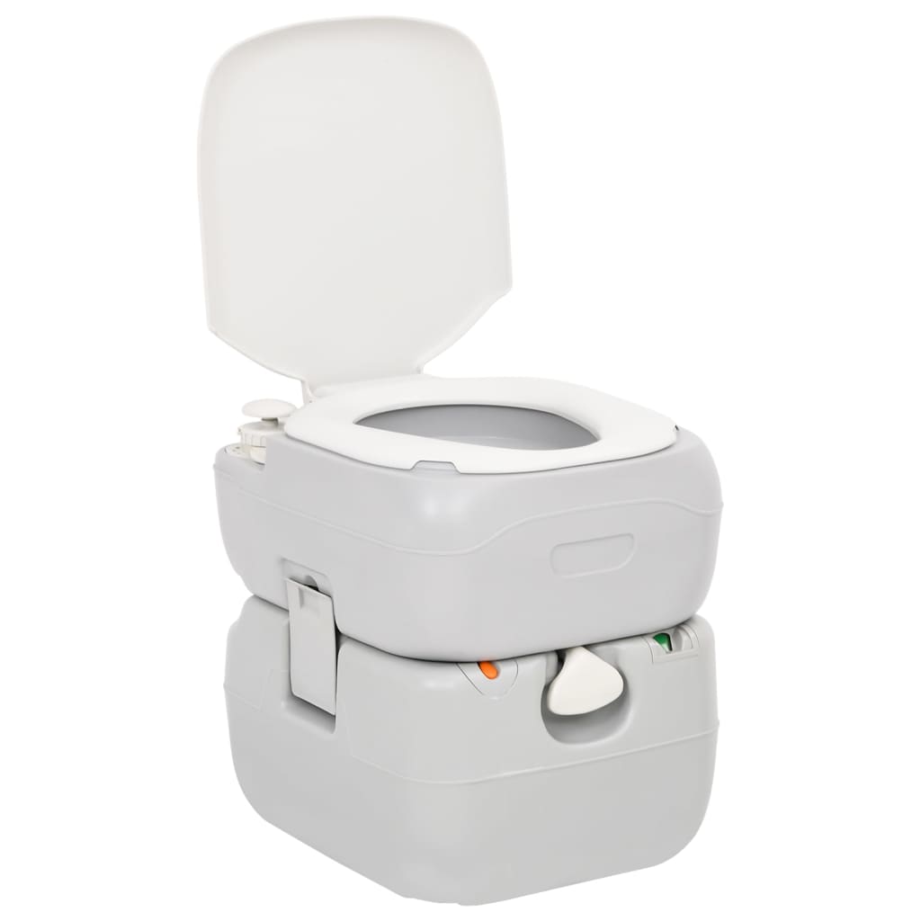 vidaXL Campingtoilet en wasbak draagbaar