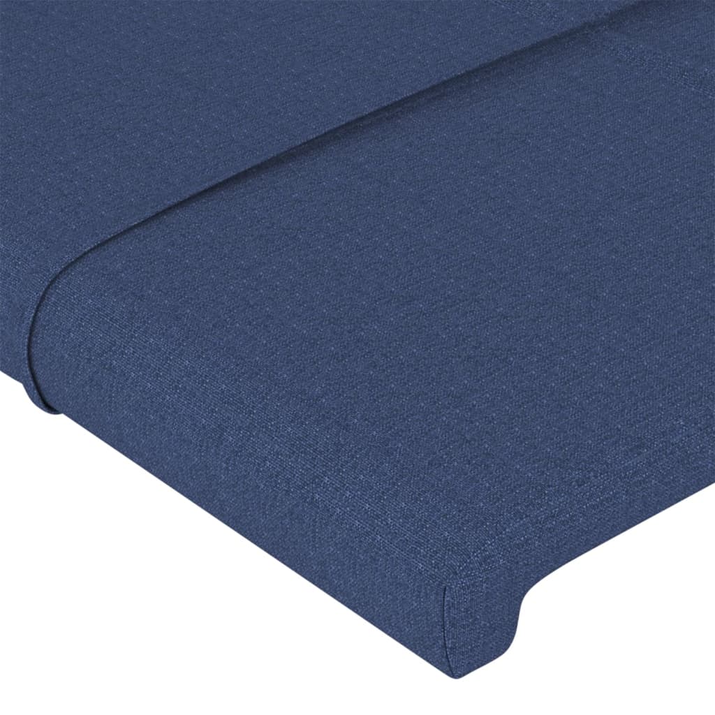 vidaXL Hoofdbord met randen 83x23x78/88 cm stof blauw