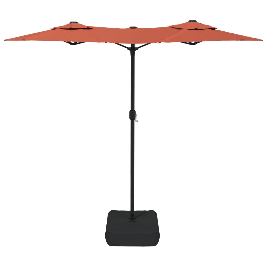 vidaXL Parasol dubbel dak 316x240 cm terracottakleurig