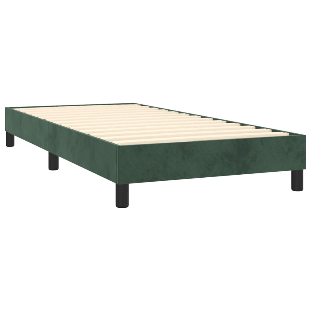 vidaXL Bedframe fluweel donkergroen 90x200 cm