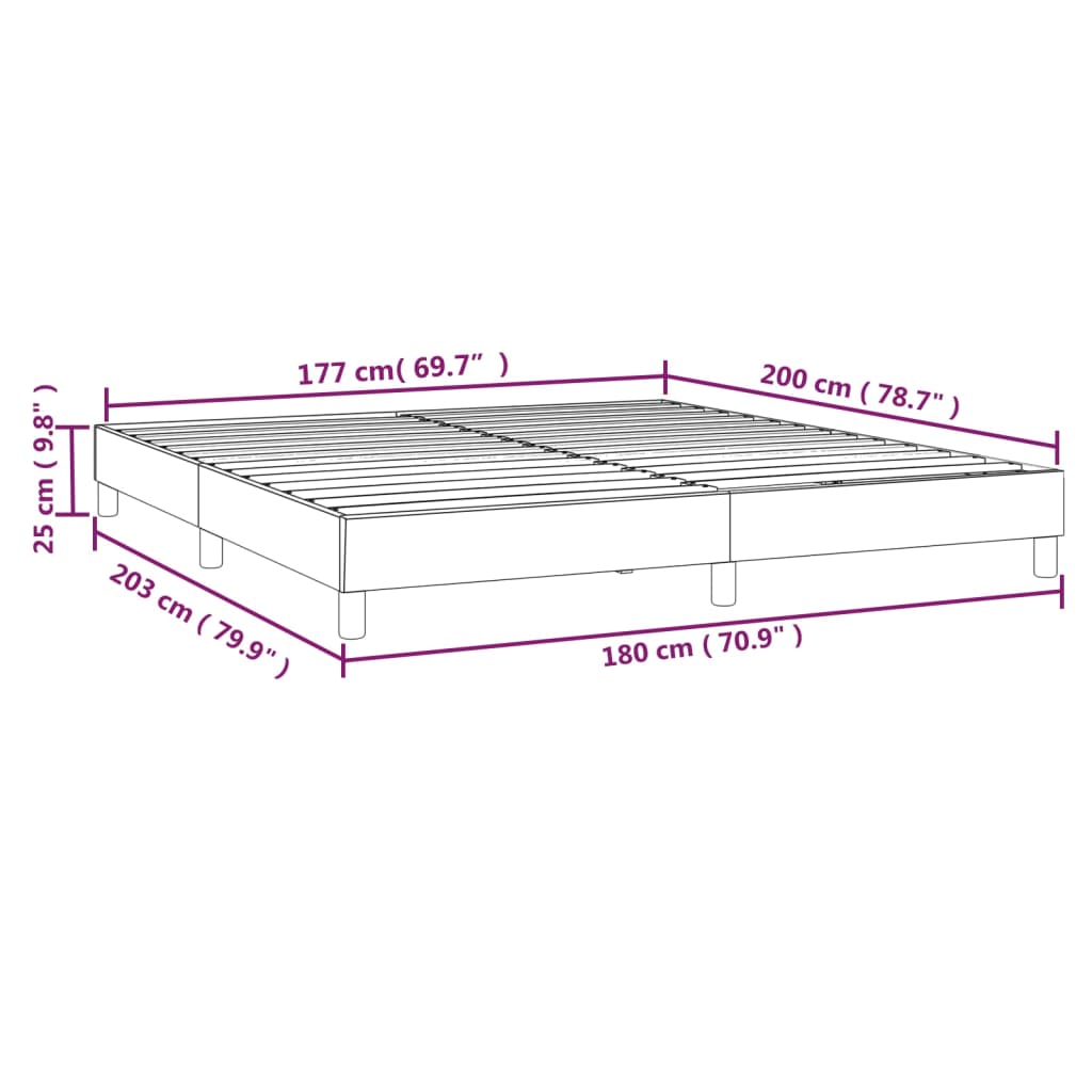 vidaXL Bedframe stof taupe 180x200 cm