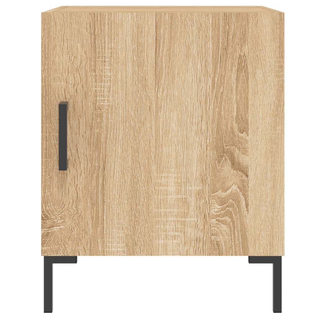 vidaXL Nachtkastjes 2 st 40x40x50 cm bewerkt hout sonoma eikenkleurig