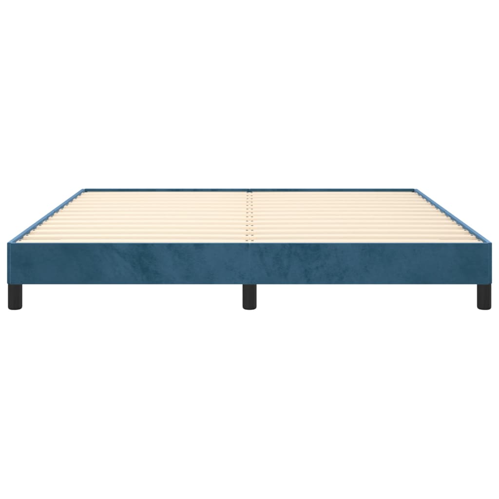 vidaXL Bedframe fluweel donkerblauw 180x200 cm