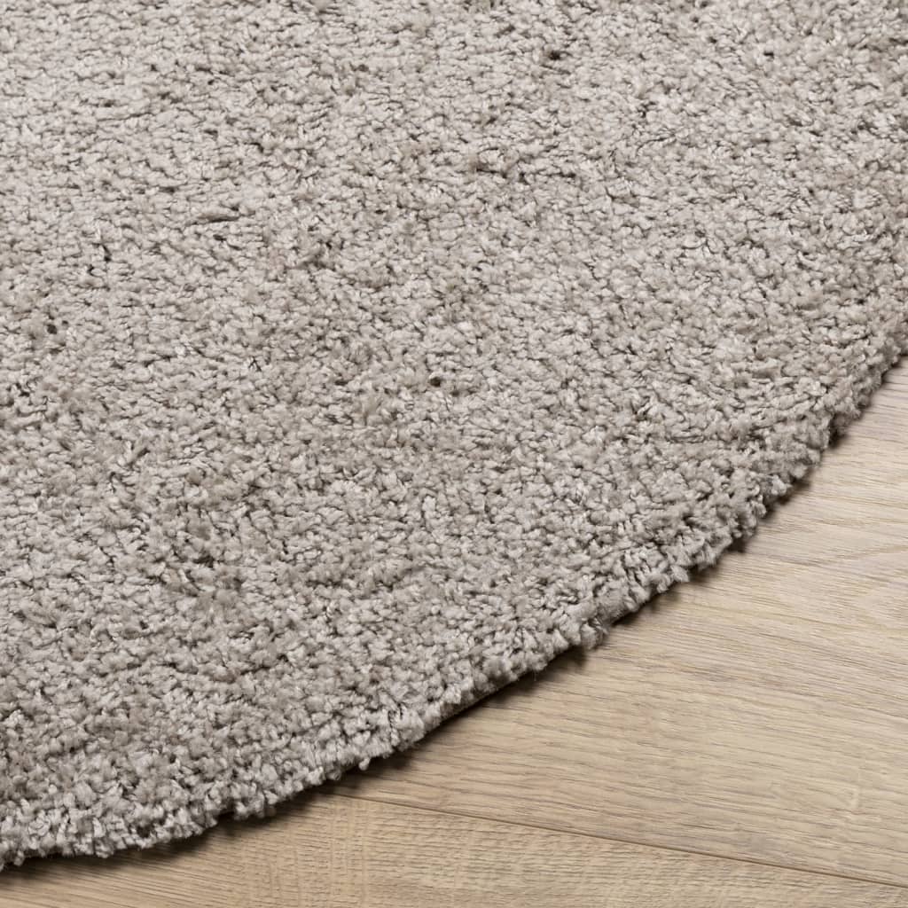 vidaXL Vloerkleed PAMPLONA shaggy hoogpolig modern Ø 200 cm beige