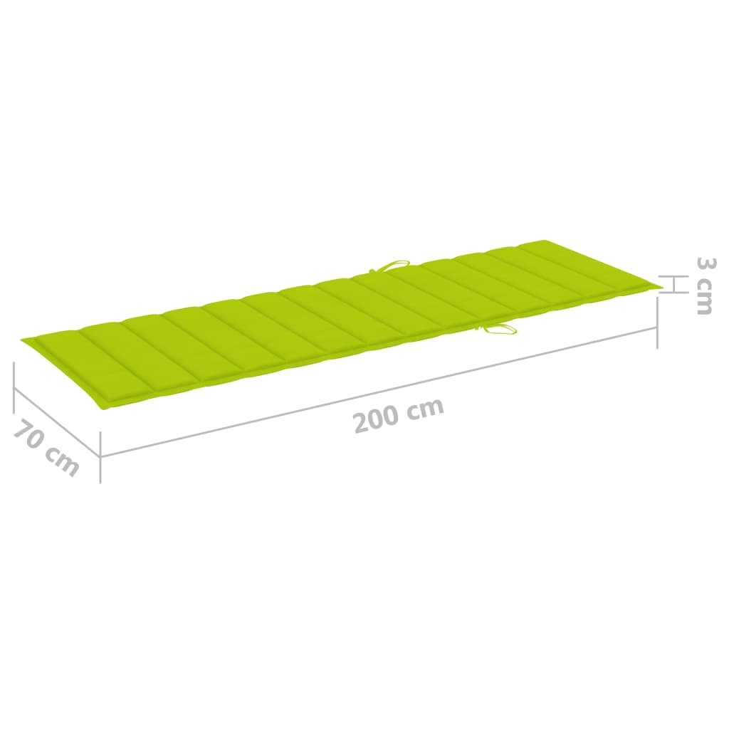 vidaXL Ligbed met heldergroen kussen geïmpregneerd grenenhout