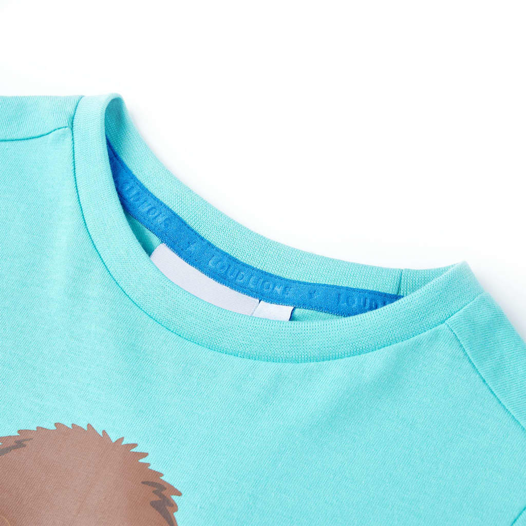 Kindershirt met korte mouwen 104 zeeblauw