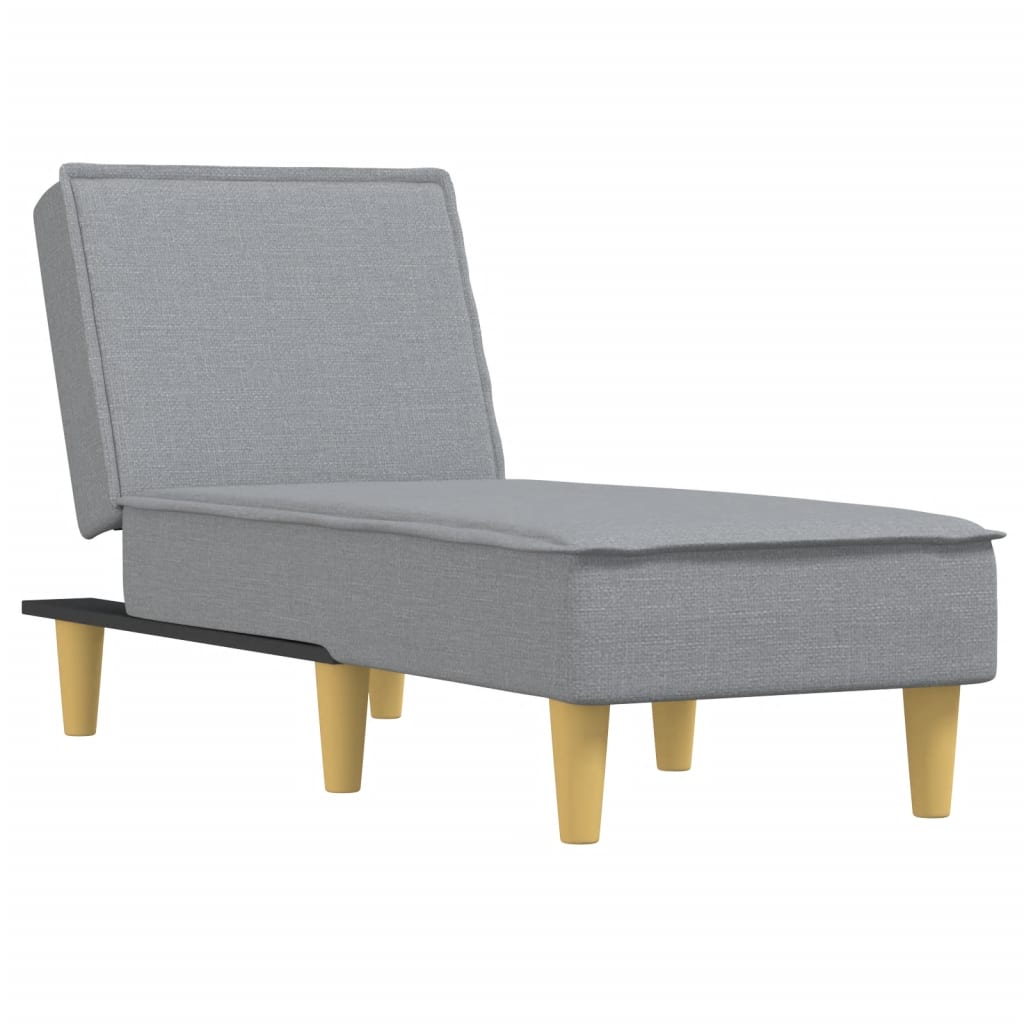 vidaXL Chaise longue stof lichtgrijs