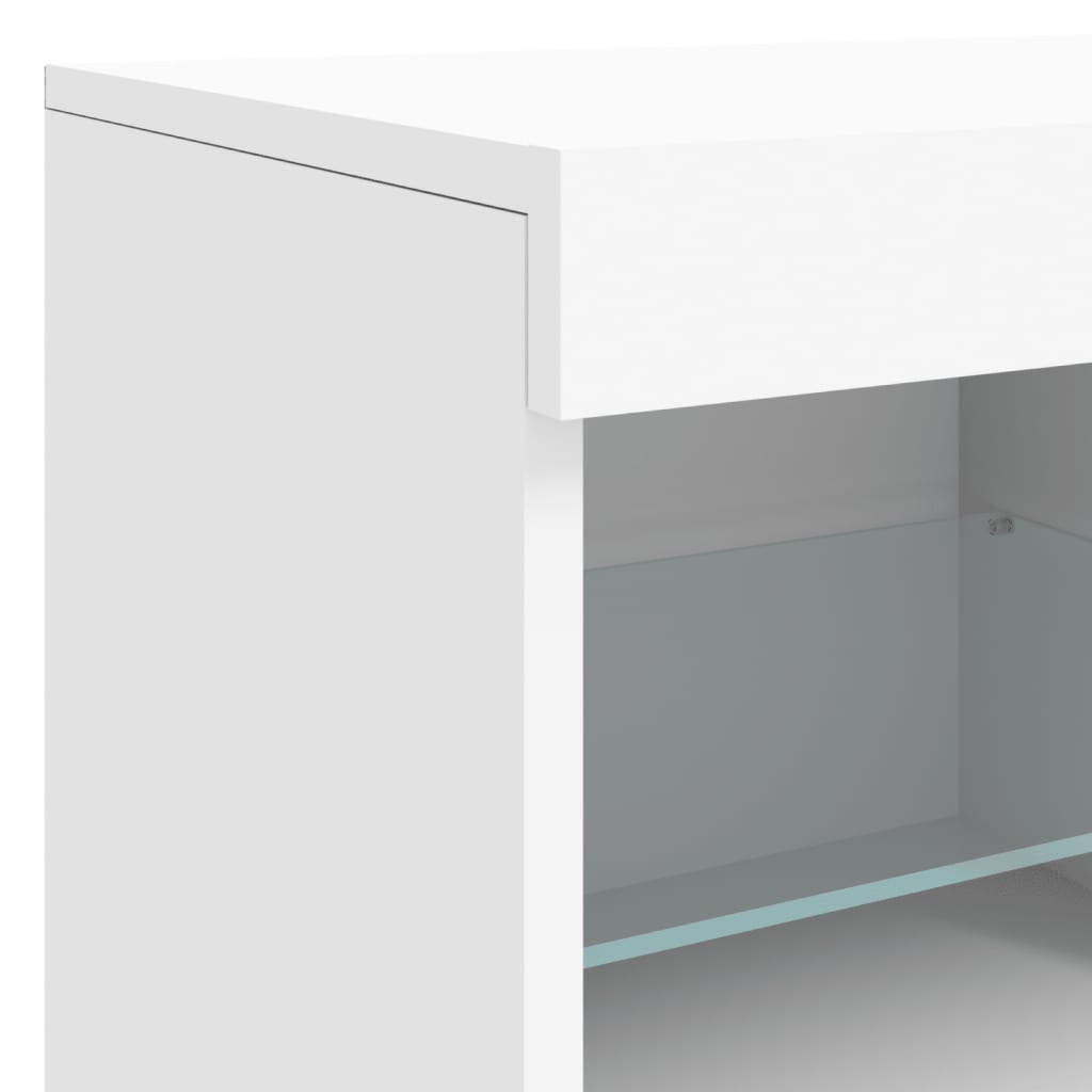 vidaXL Dressoir met LED-verlichting 283x37x67 cm wit