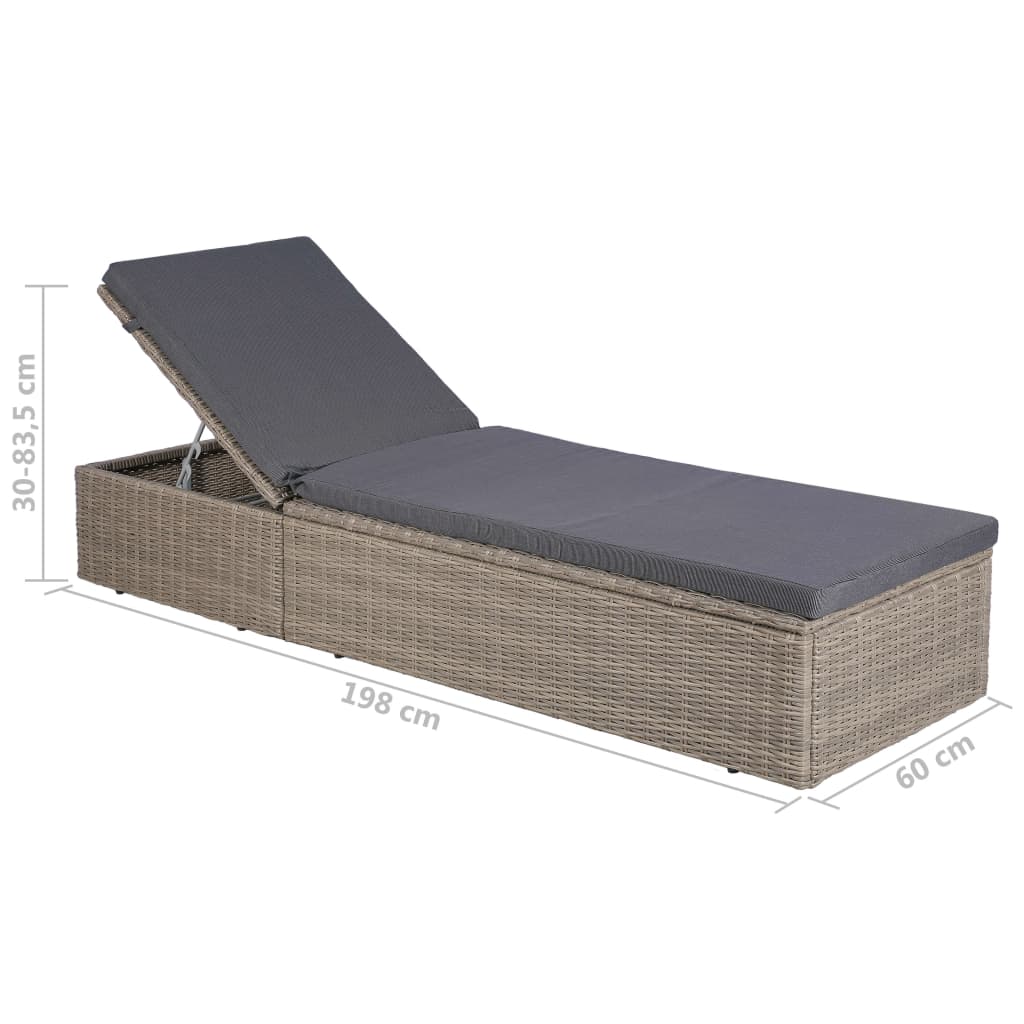 vidaXL 9-delige Tuinset poly rattan bruin