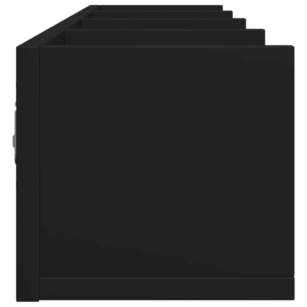 vidaXL Wandkasten 2 st 99x18x16,5 cm bewerkt hout zwart