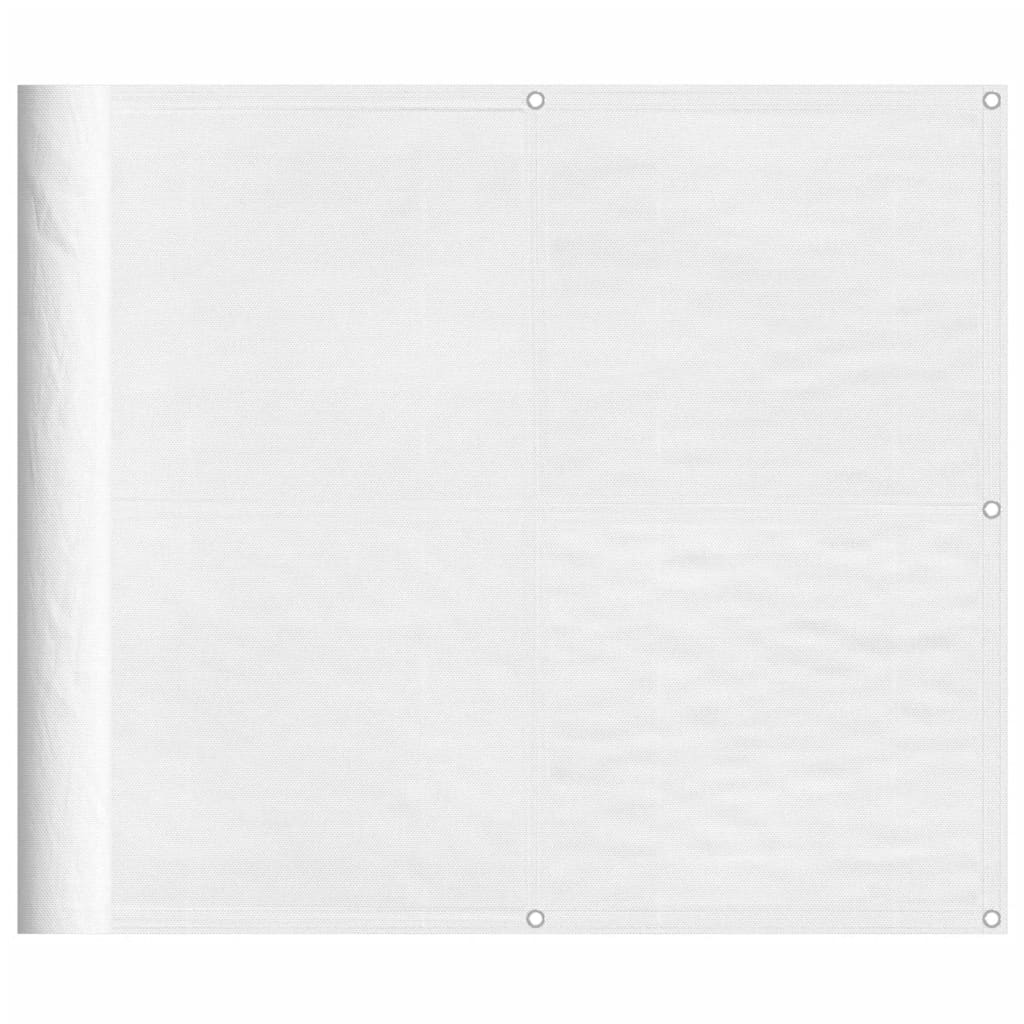 vidaXL Balkonscherm 90x1000 cm 100% oxford polyester wit