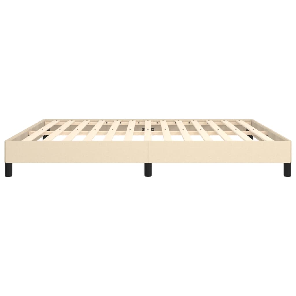 vidaXL Bedframe zonder matras stof crèmekleurig 160x200 cm