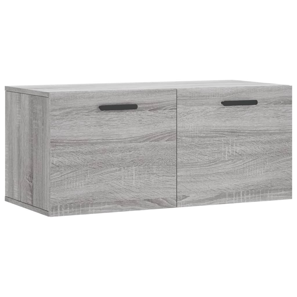 vidaXL Wandkast 80x36,5x35 cm bewerkt hout grijs sonoma eikenkleurig